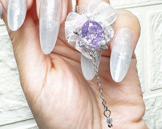 Nail Jewels-Purple zircon
